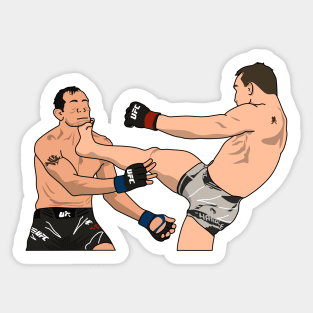 chandler kick tony Sticker